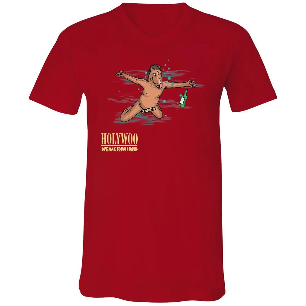 Unisex V-Neck T-Shirt - 3GDG4NA3 - Red - 3