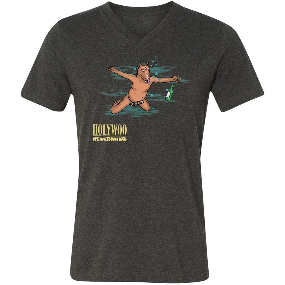 Unisex V-Neck T-Shirt - 3GDG4NA3 - Dark Grey Heather - 8