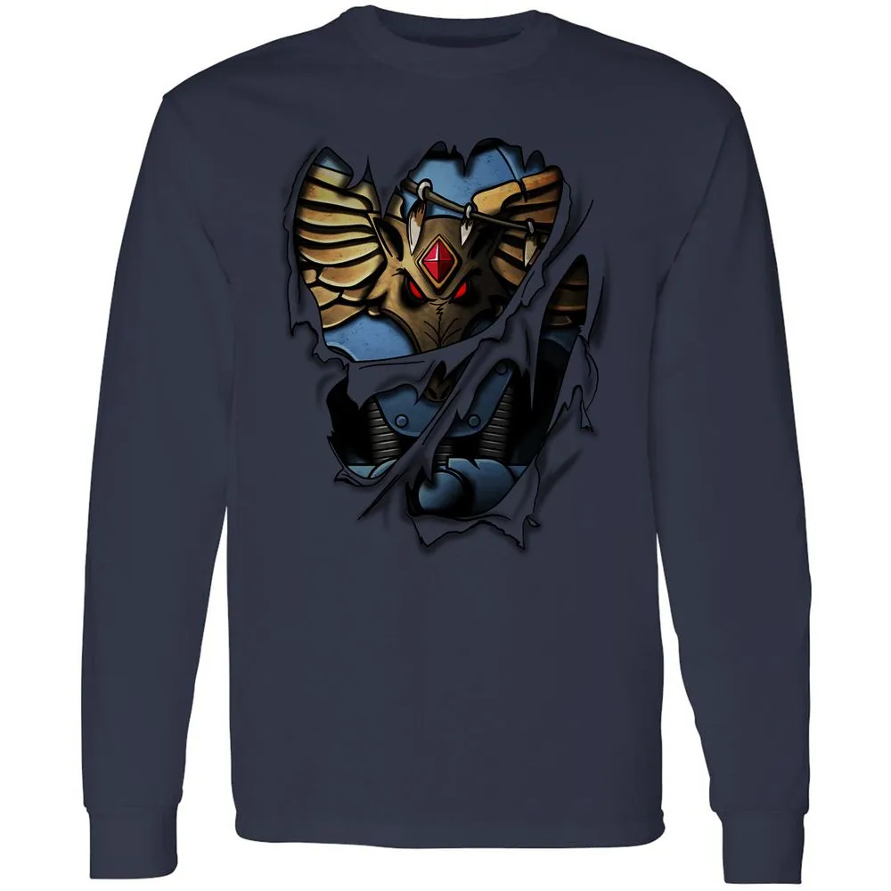 Long Sleeve T-Shirt - 4YD3RMJW - Navy - 2