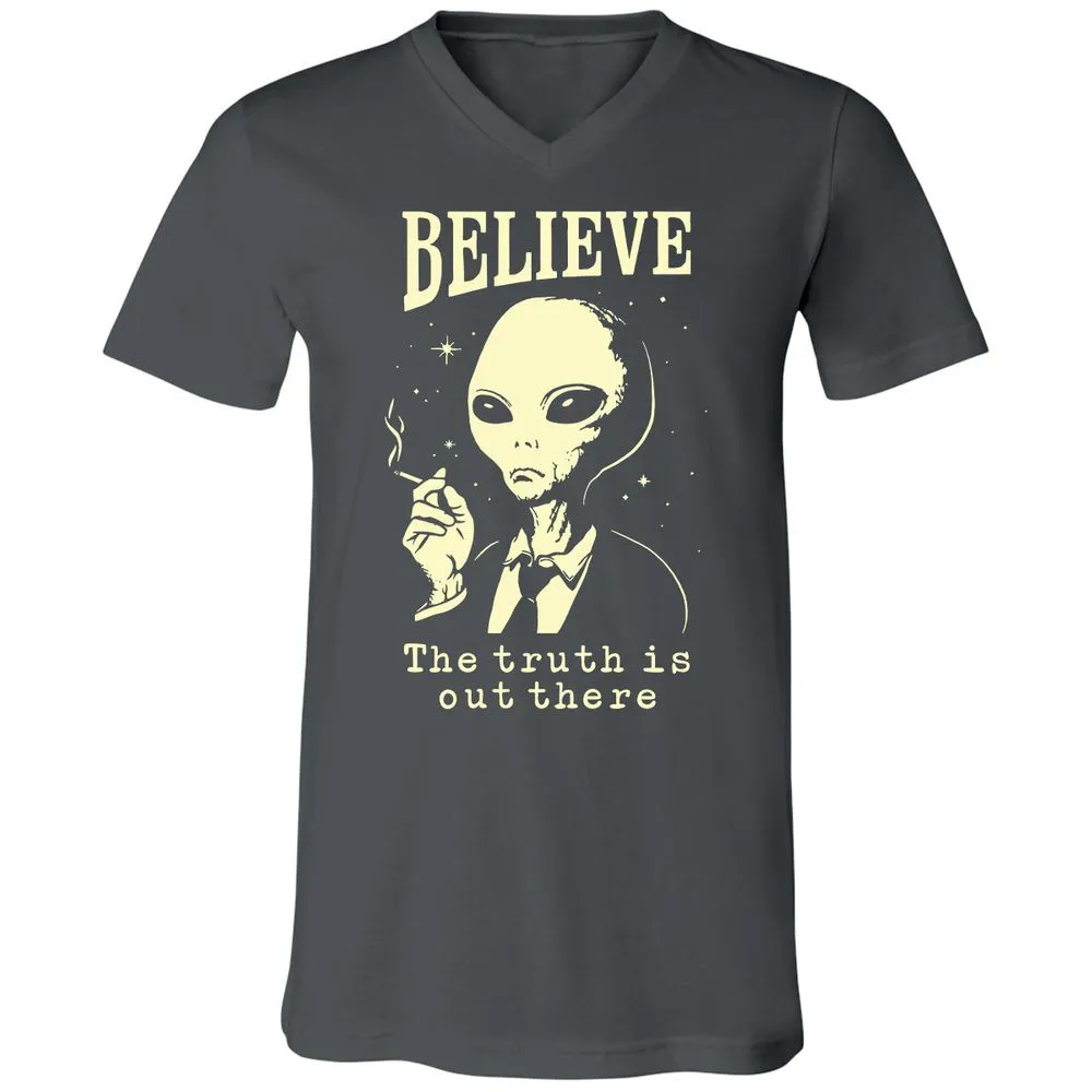 Unisex V-Neck T-Shirt - SNB6TE8J - Asphalt - 12