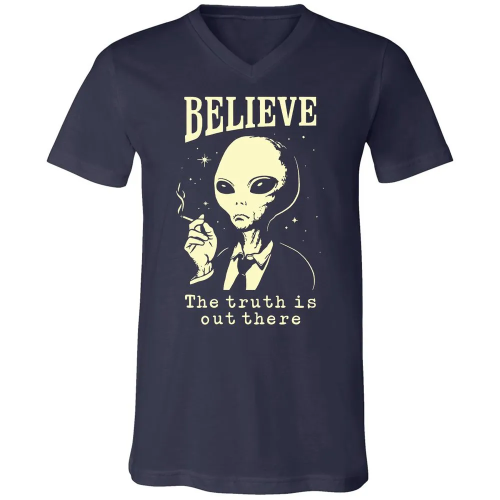 Unisex V-Neck T-Shirt - SNB6TE8J - Navy - 2