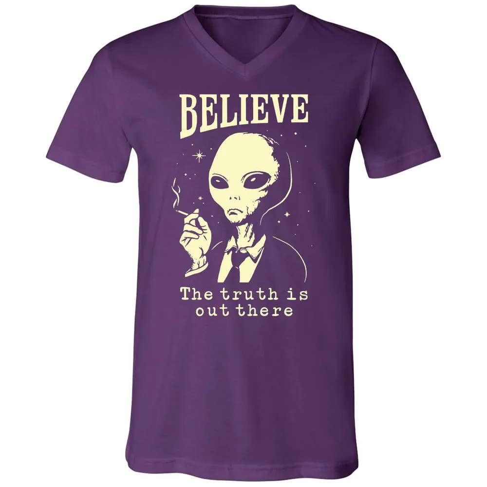 Unisex V-Neck T-Shirt - SNB6TE8J - Team Purple - 9