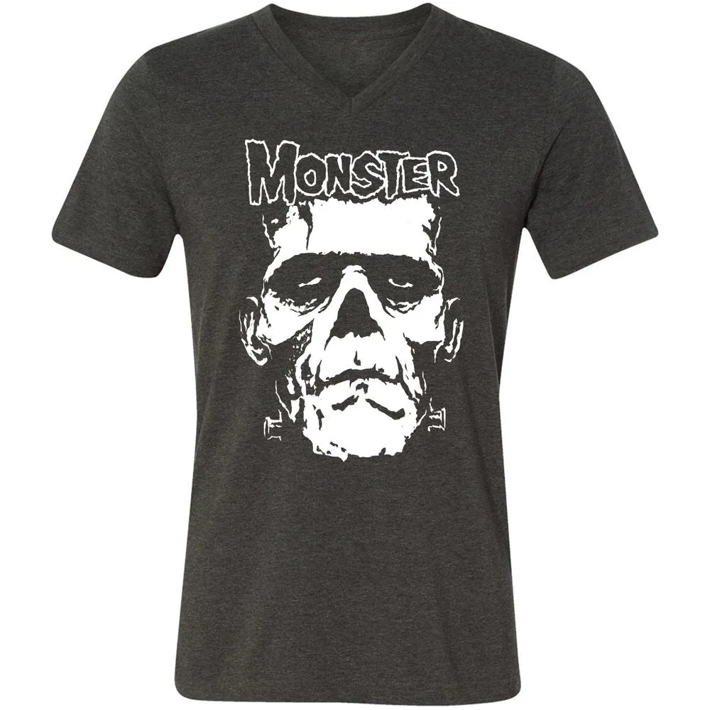 Unisex V-Neck T-Shirt - H416EA7Z - Dark Grey Heather - 8