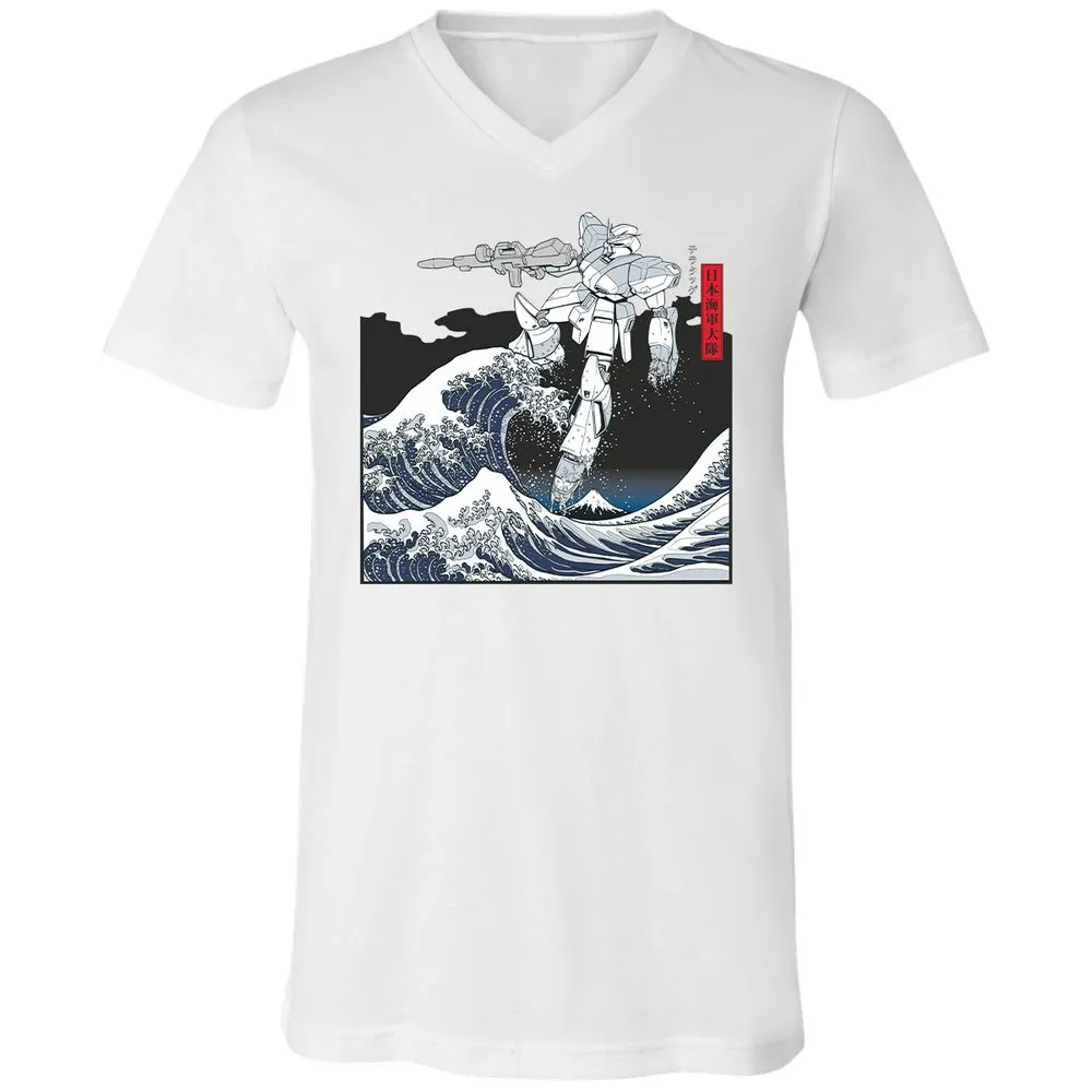 Unisex V-Neck T-Shirt - QGP94BTU - White - 5