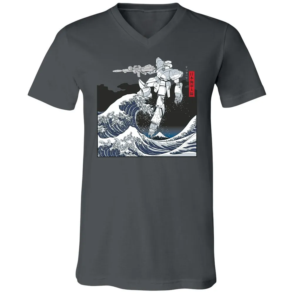 Unisex V-Neck T-Shirt - QGP94BTU - Asphalt - 12