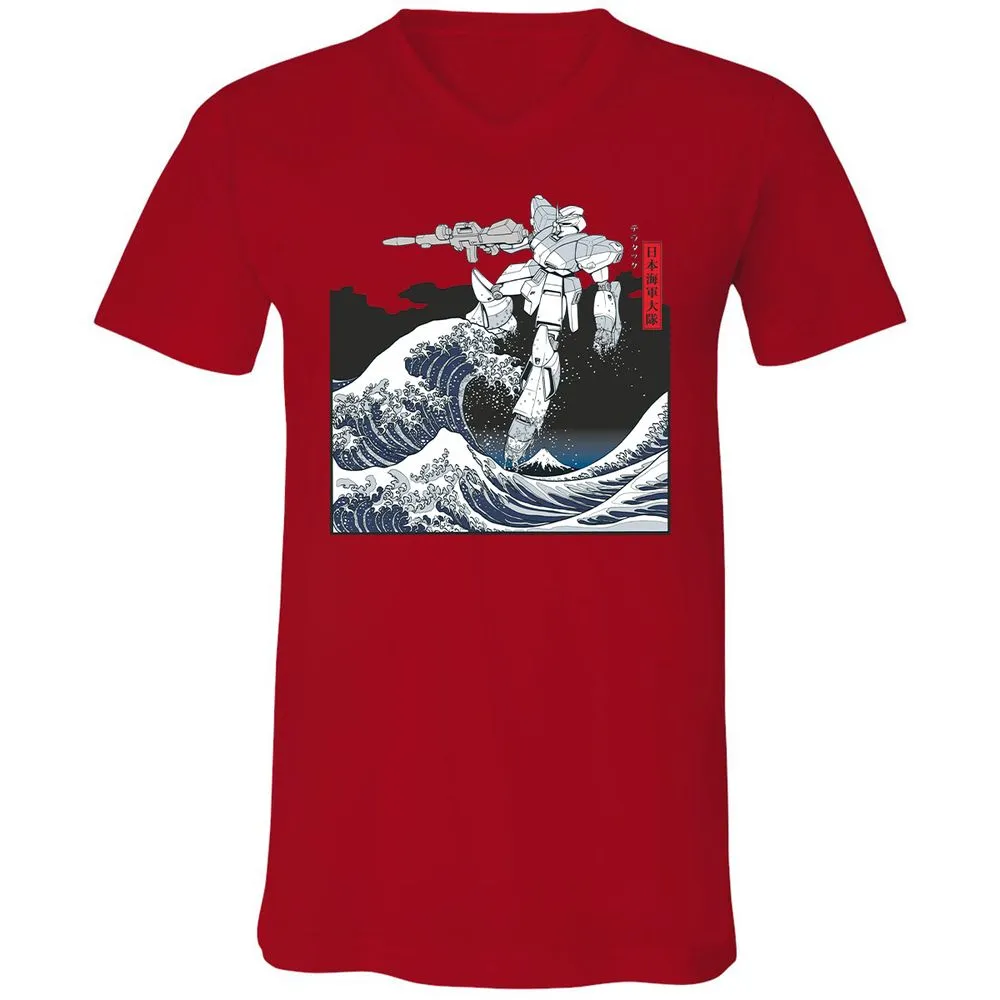 Unisex V-Neck T-Shirt - QGP94BTU - Red - 3