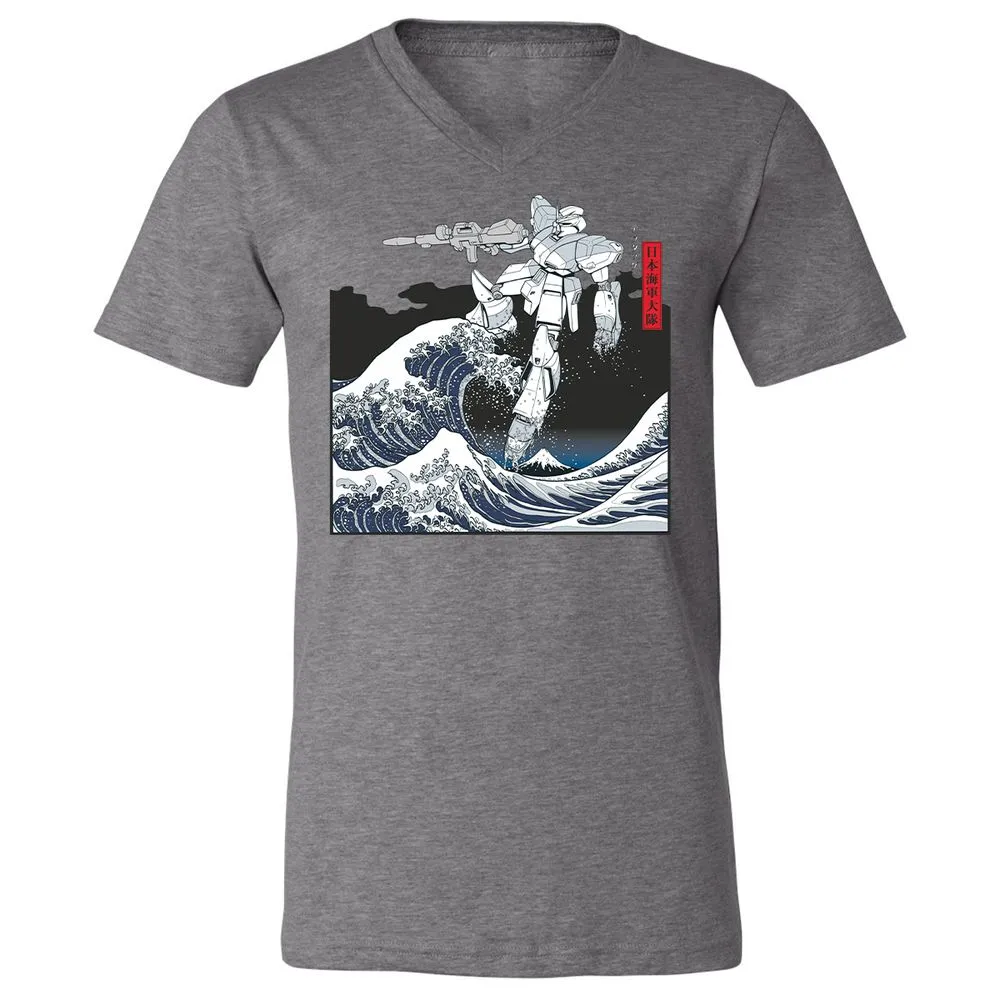 Unisex V-Neck T-Shirt - QGP94BTU - Deep Heather - 13