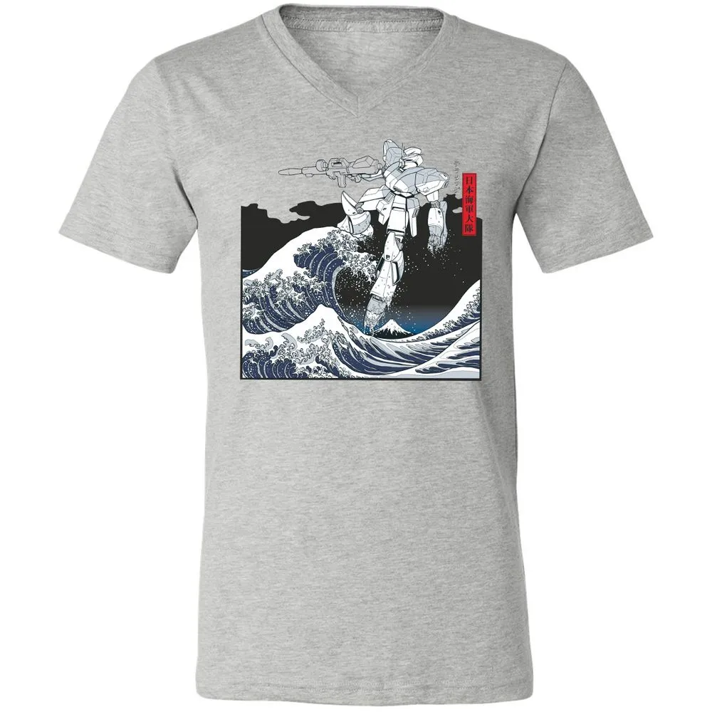 Unisex V-Neck T-Shirt - QGP94BTU - Athletic Heather - 7
