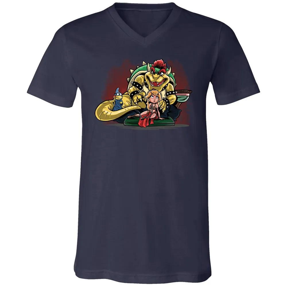 Unisex V-Neck T-Shirt - PANUNVZT - Navy - 2