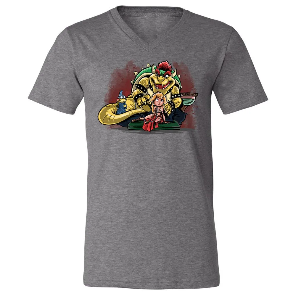 Unisex V-Neck T-Shirt - PANUNVZT - Deep Heather - 13