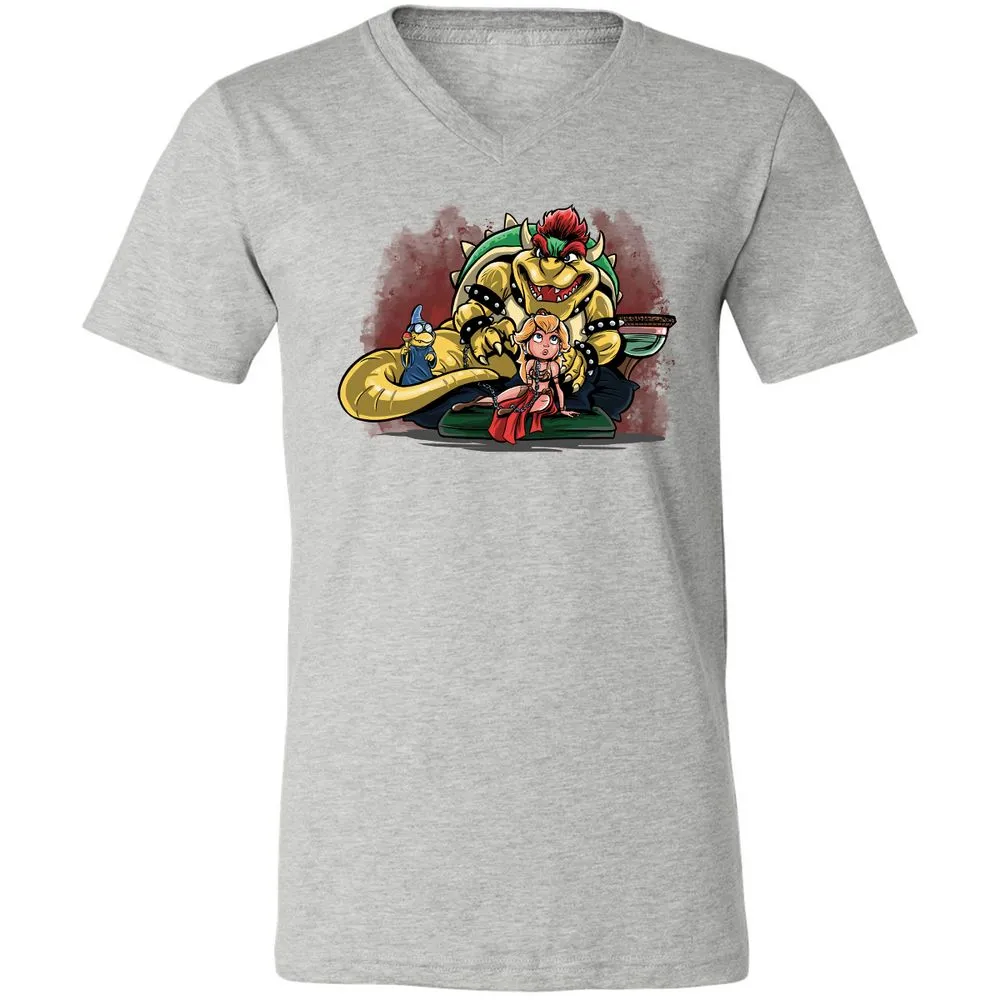 Unisex V-Neck T-Shirt - PANUNVZT - Athletic Heather - 7