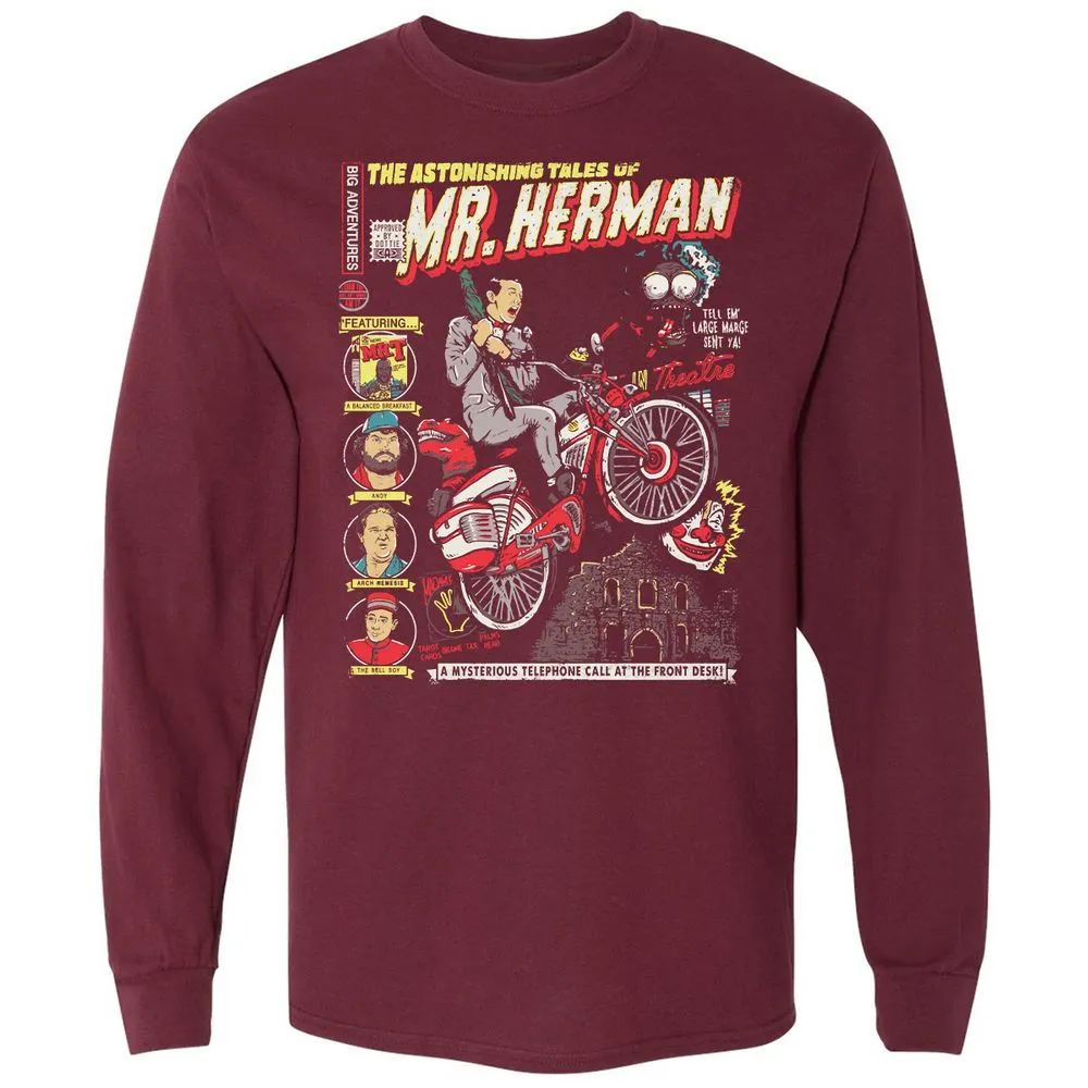 Long Sleeve T-Shirt - C2H5Q1TV - Maroon - 11