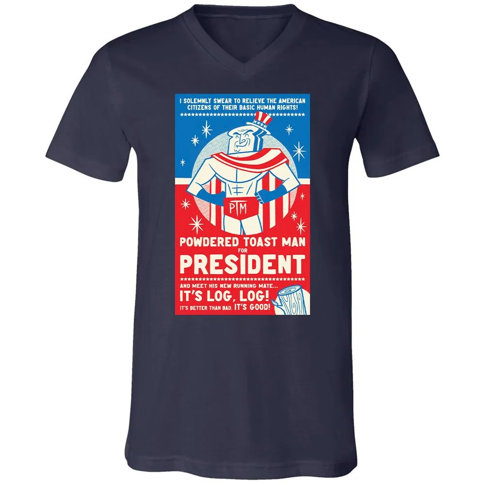 Unisex V-Neck T-Shirt - 22QSRA2A - Navy - 2