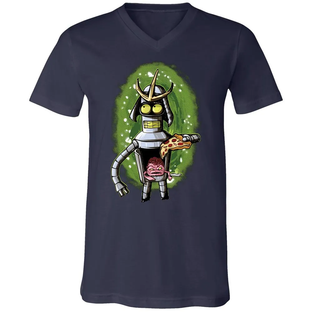 Unisex V-Neck T-Shirt - 22Q6MAA6 - Navy - 2