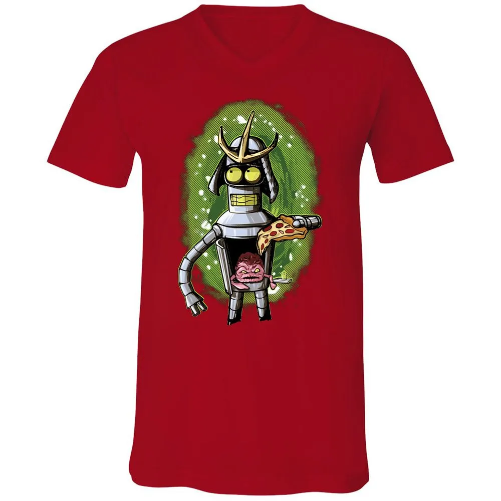 Unisex V-Neck T-Shirt - 22Q6MAA6 - Red - 3