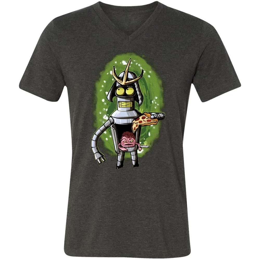 Unisex V-Neck T-Shirt - 22Q6MAA6 - Dark Grey Heather - 8