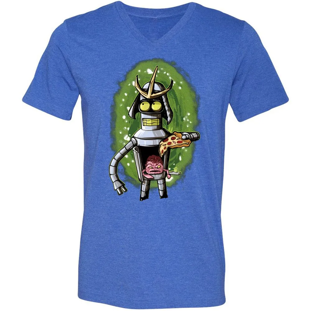 Unisex V-Neck T-Shirt - 22Q6MAA6 - Heather True Royal - 14