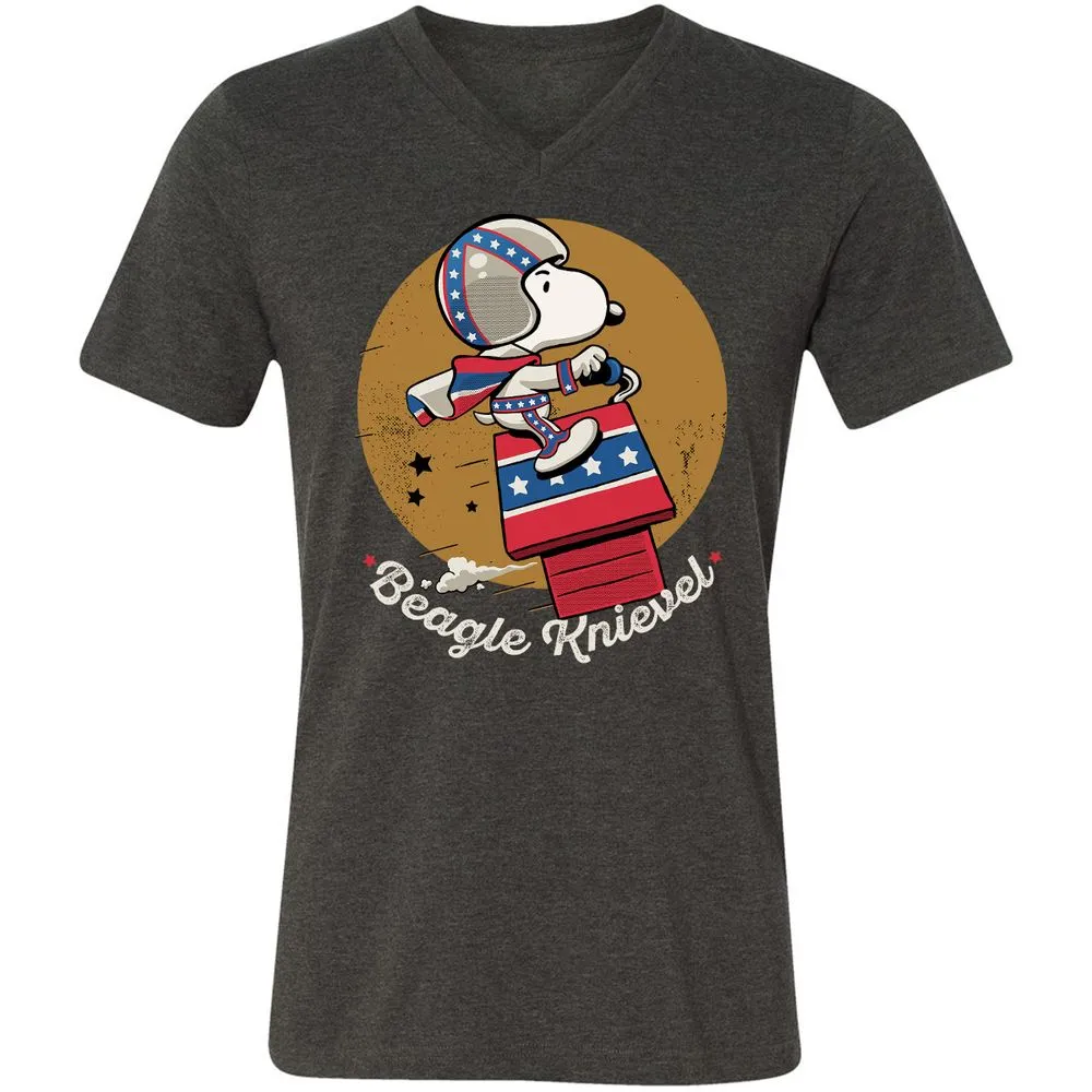 Unisex V-Neck T-Shirt - K614P9HG - Dark Grey Heather - 8