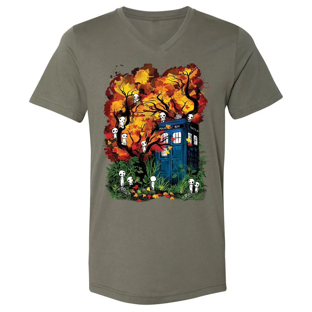 Unisex V-Neck T-Shirt - 57R19E23 - Military Green - 10