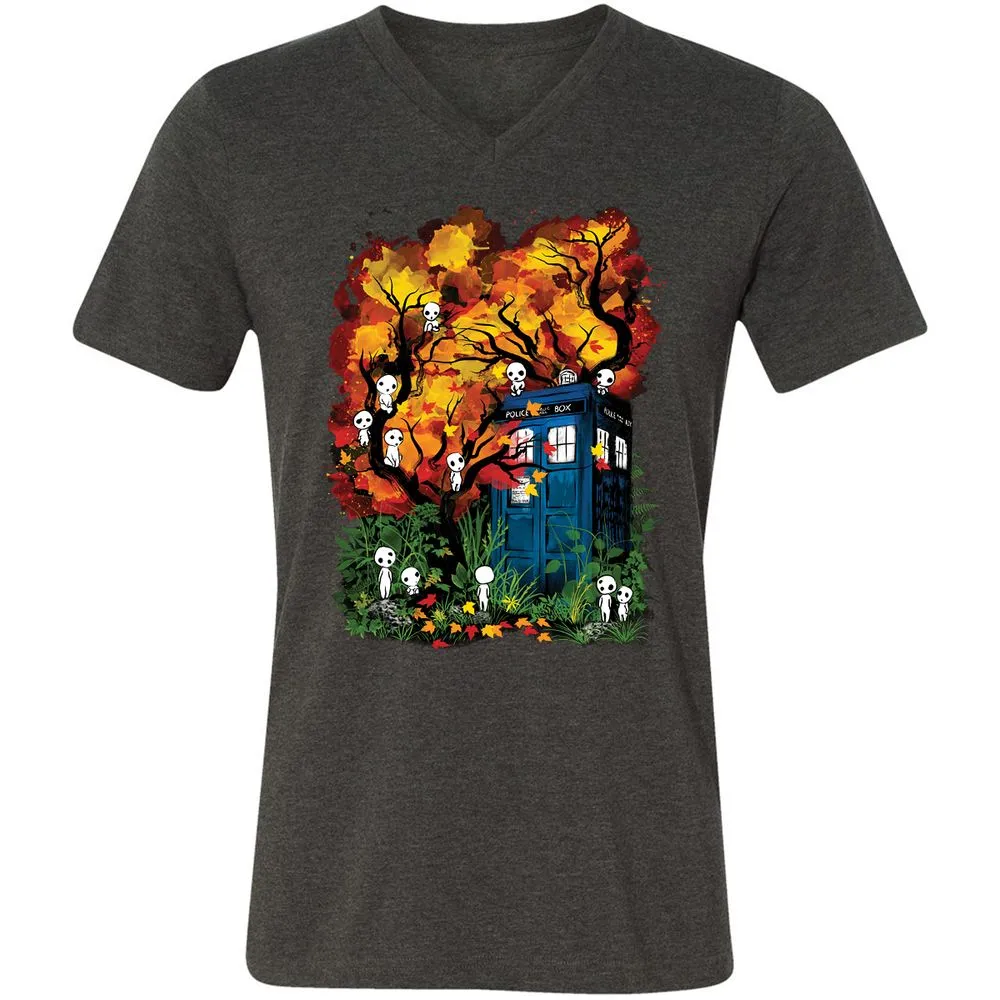 Unisex V-Neck T-Shirt - 57R19E23 - Dark Grey Heather - 8