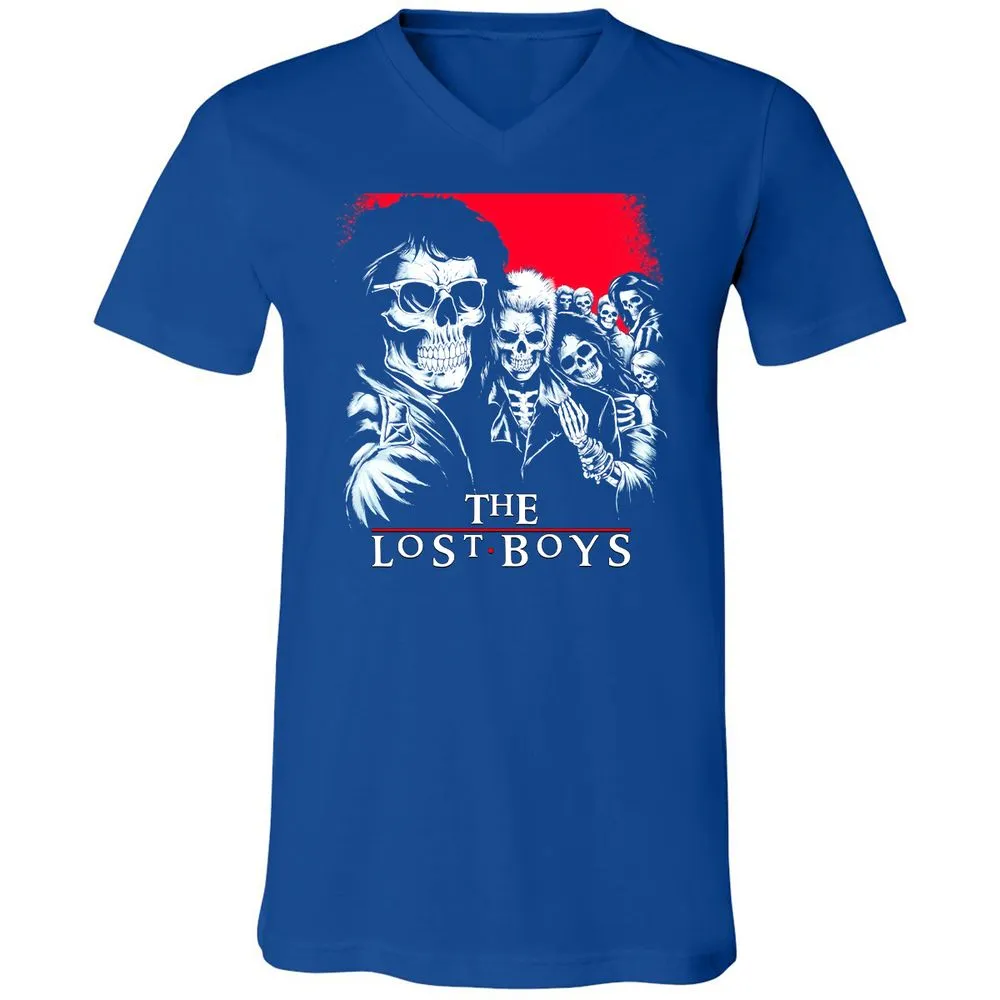 Unisex V-Neck T-Shirt - XEYEBQVQ - True Royal - 4