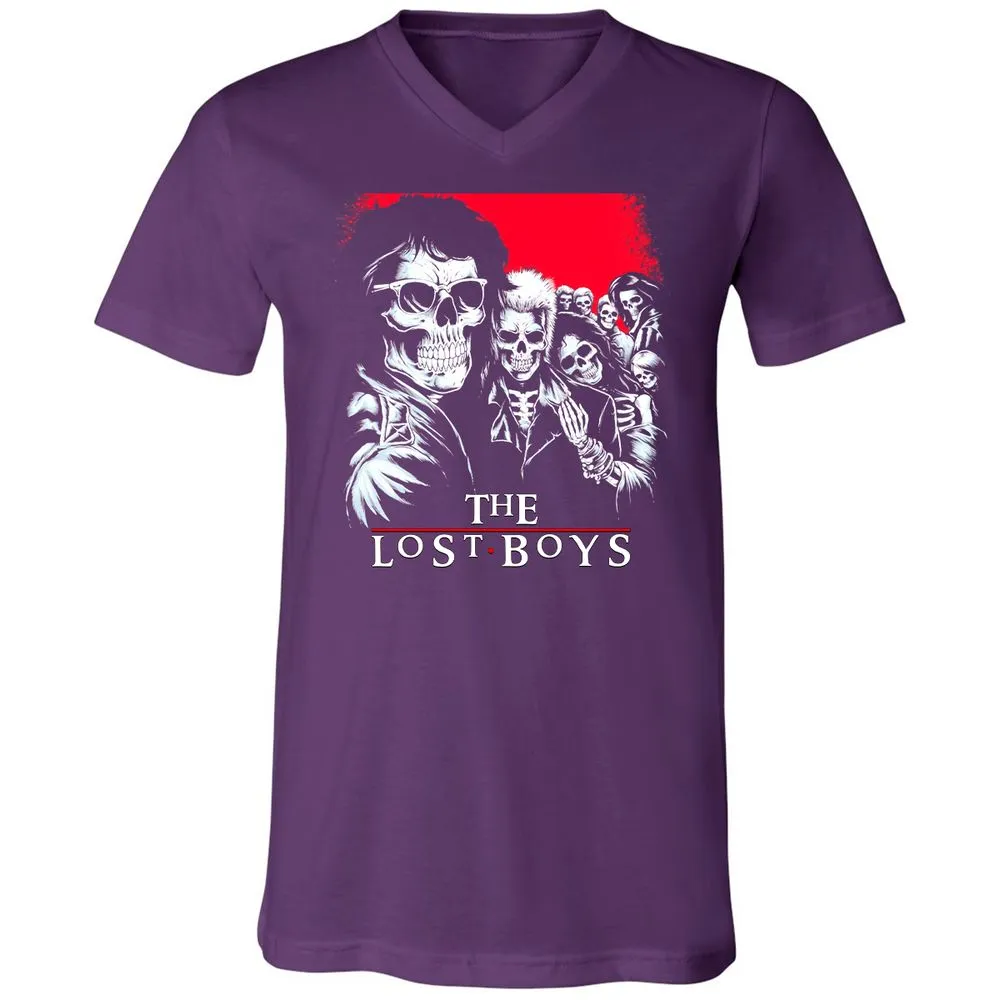Unisex V-Neck T-Shirt - XEYEBQVQ - Team Purple - 9