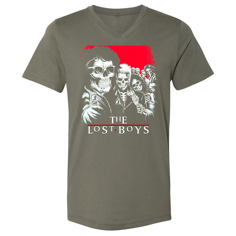 Unisex V-Neck T-Shirt - XEYEBQVQ - Military Green - 10