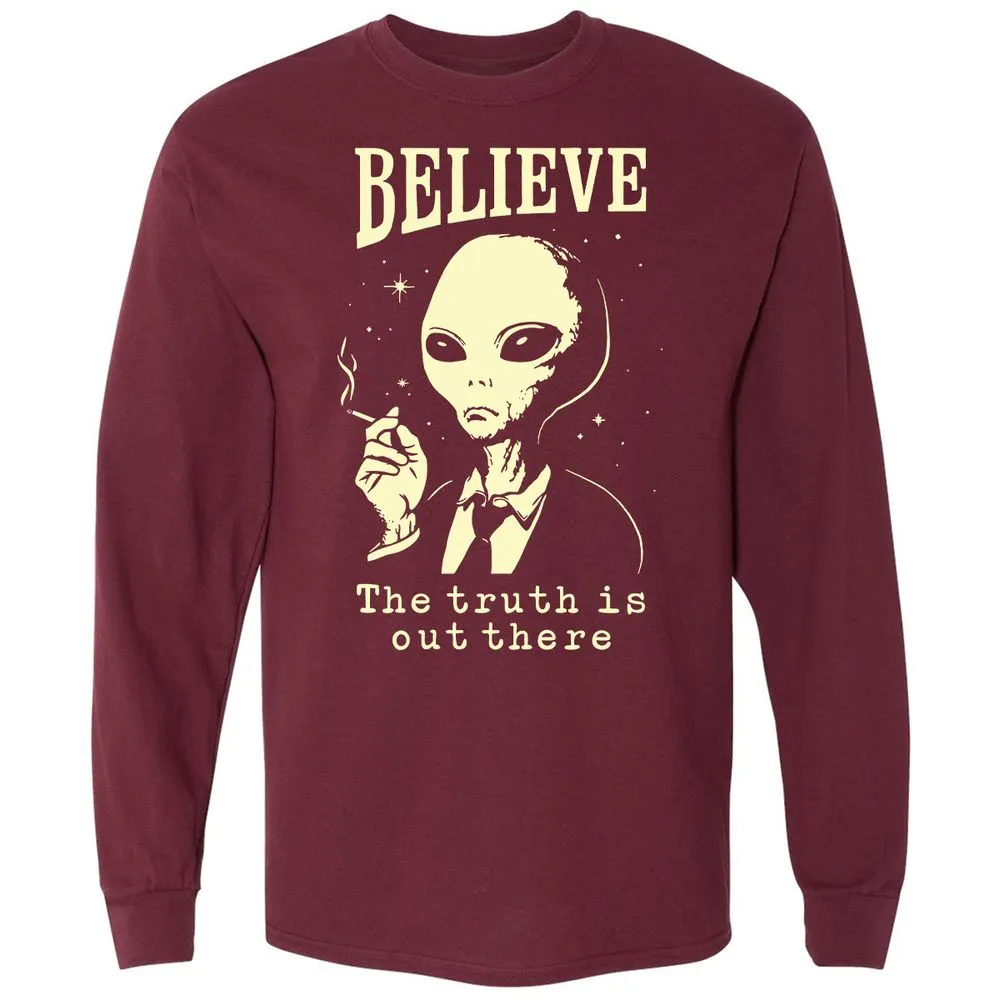 Long Sleeve T-Shirt - C9RX7JD3 - Maroon - 11