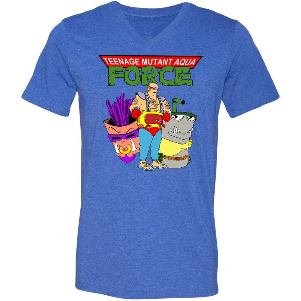Unisex V-Neck T-Shirt - ZG72MDDD - Heather True Royal - 14