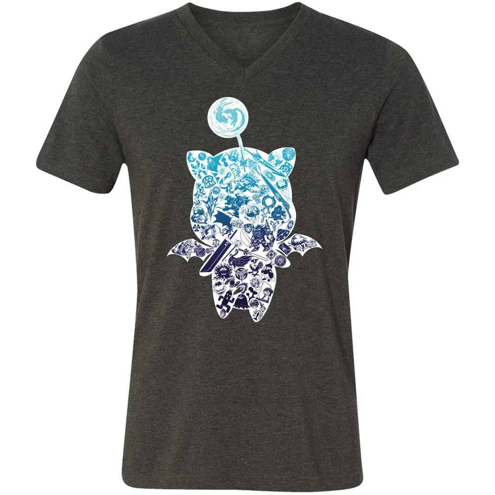 Unisex V-Neck T-Shirt - 427BNPML - Dark Grey Heather - 8