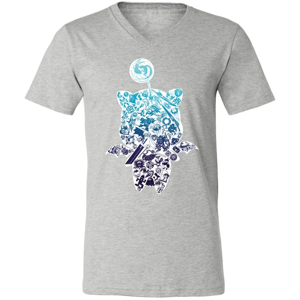 Unisex V-Neck T-Shirt - 427BNPML - Athletic Heather - 7