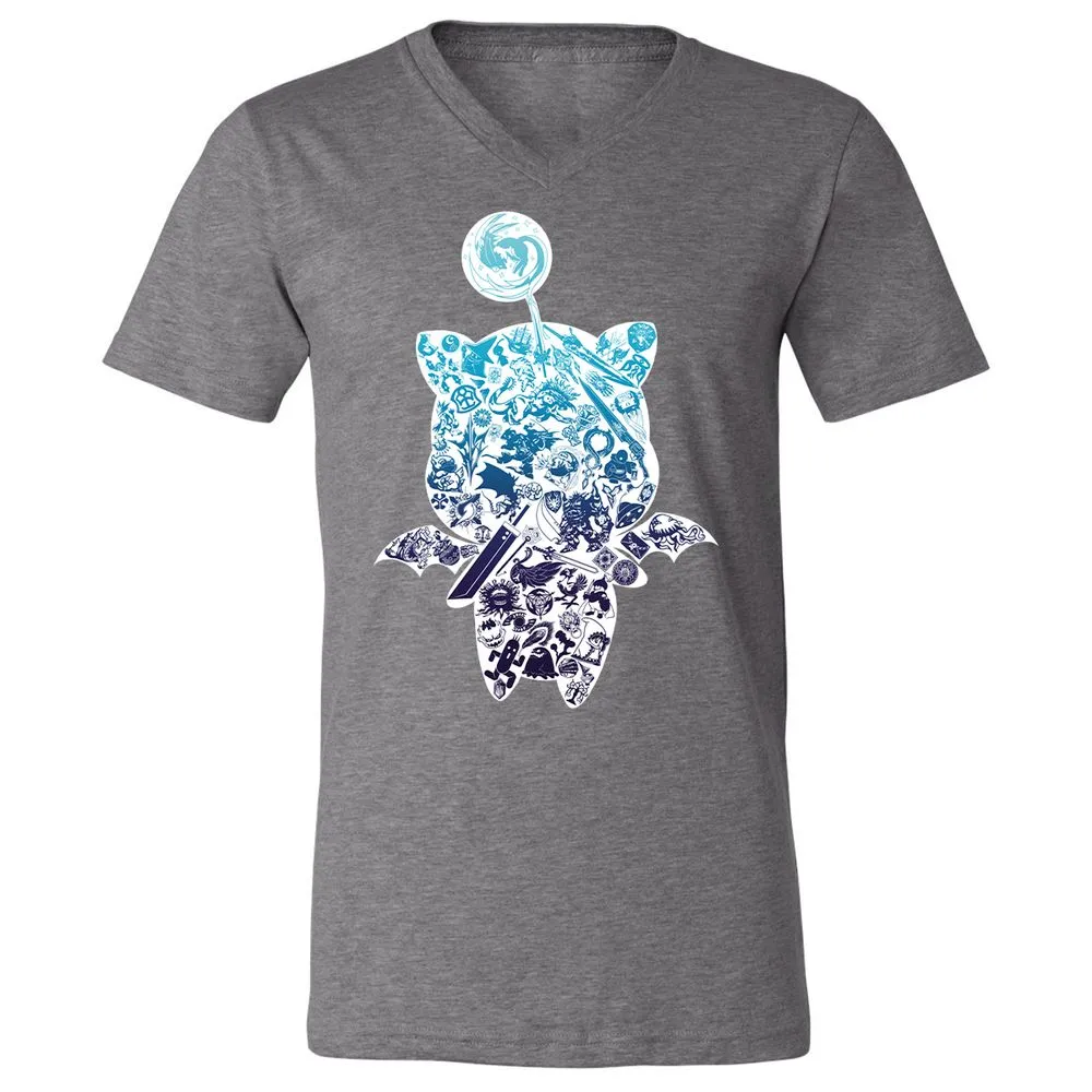 Unisex V-Neck T-Shirt - 427BNPML - Deep Heather - 13