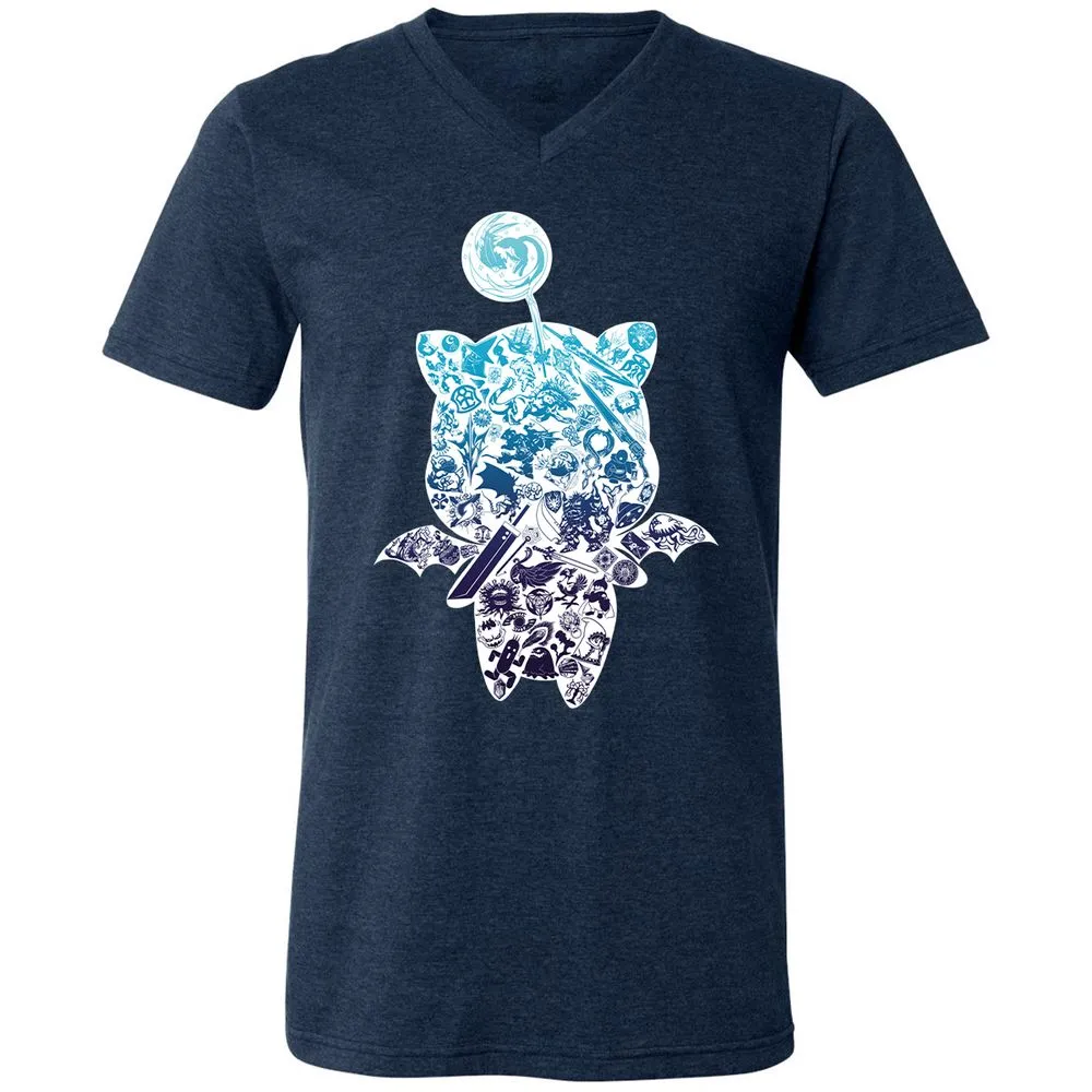 Unisex V-Neck T-Shirt - 427BNPML - Heather Navy - 15