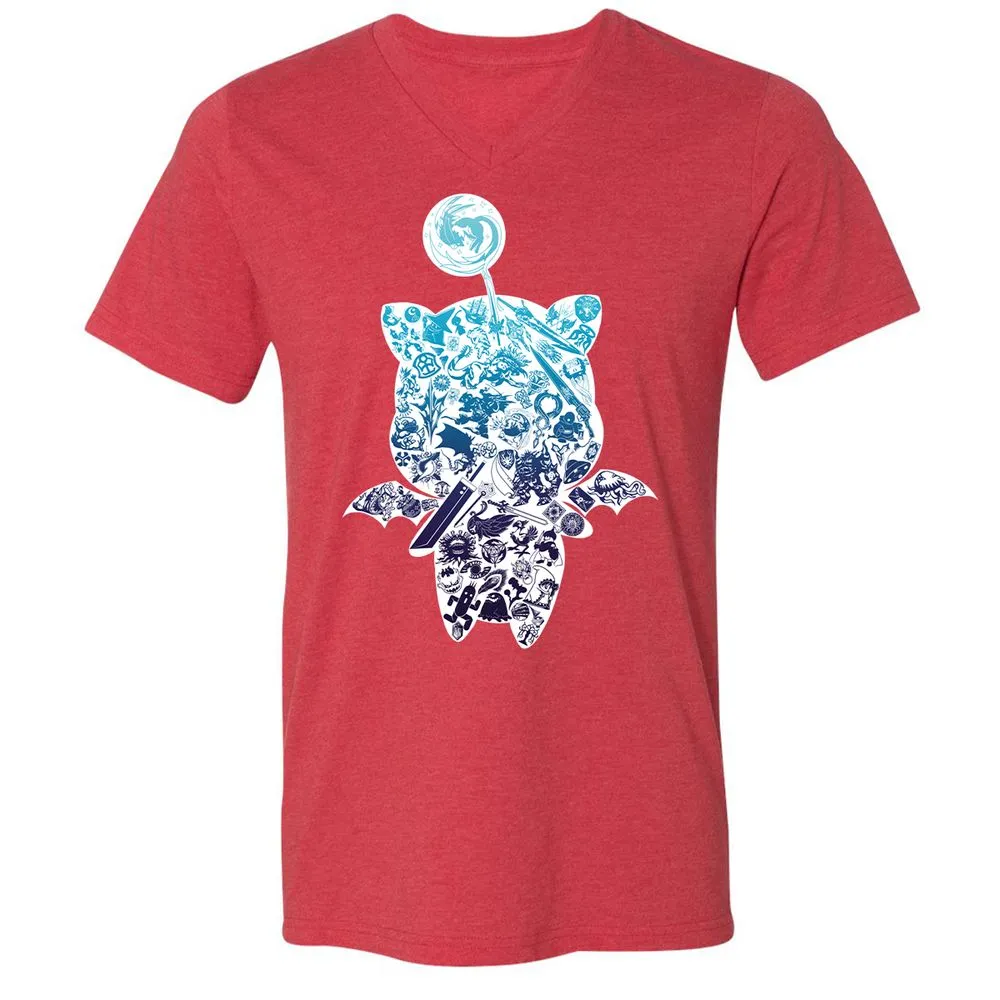 Unisex V-Neck T-Shirt - 427BNPML - Heather Red - 16