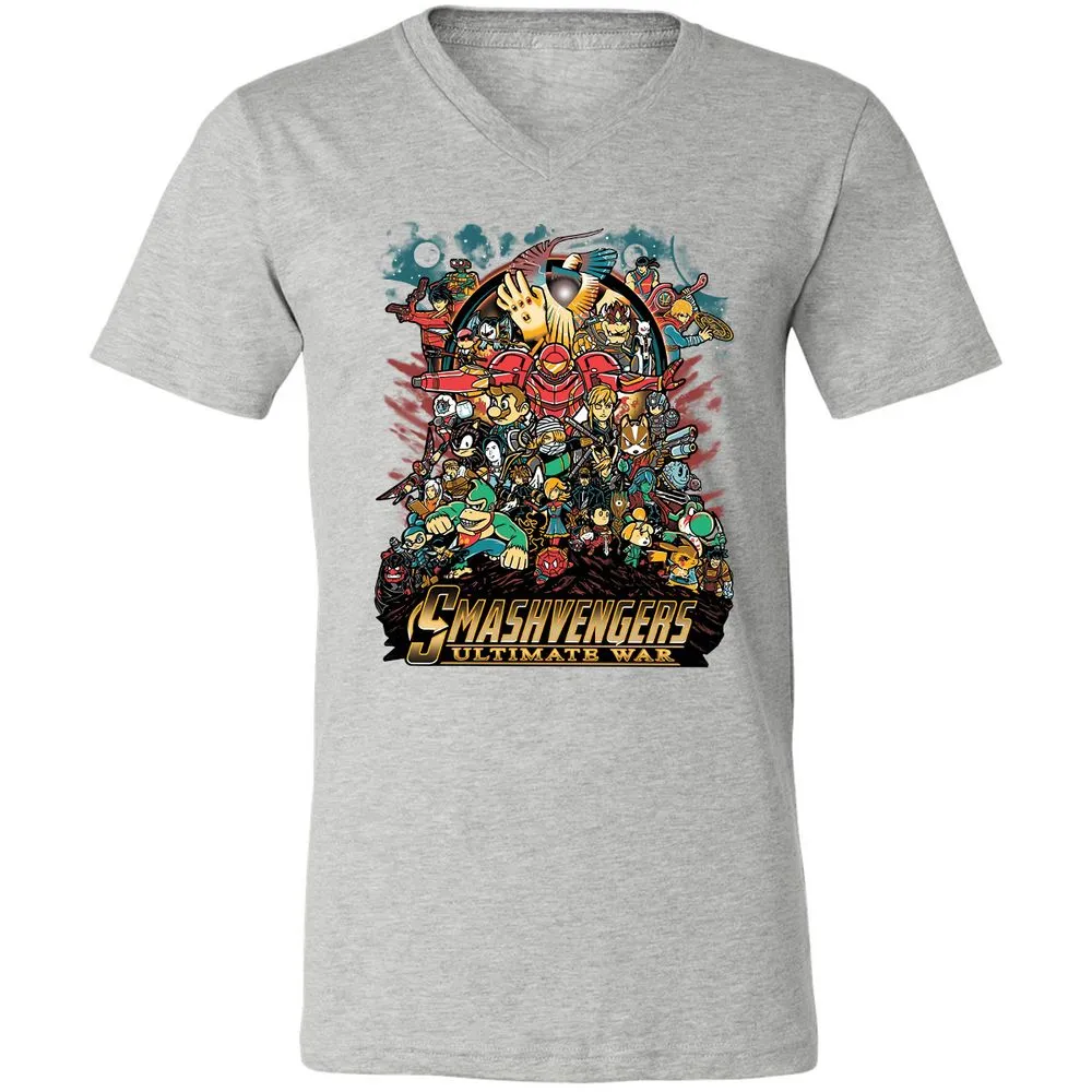 Unisex V-Neck T-Shirt - M4LCAVR5 - Athletic Heather - 7