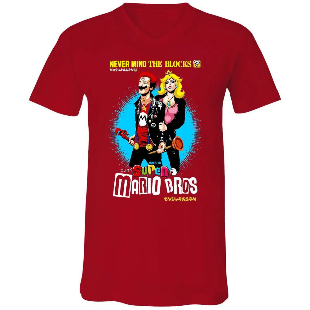 Unisex V-Neck T-Shirt - M14NDN74 - Red - 3