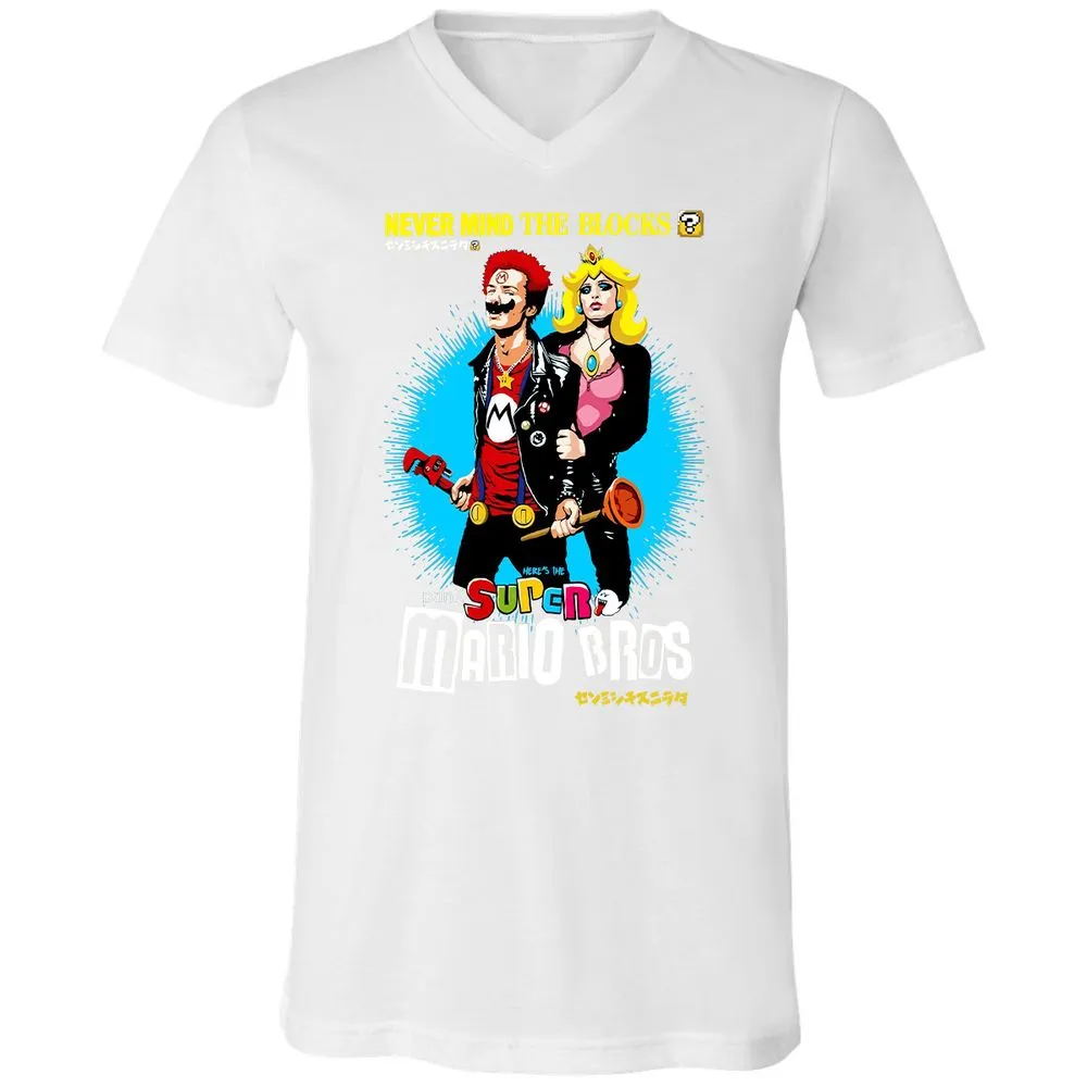 Unisex V-Neck T-Shirt - M14NDN74 - White - 5
