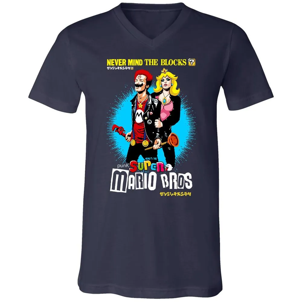 Unisex V-Neck T-Shirt - M14NDN74 - Navy - 2