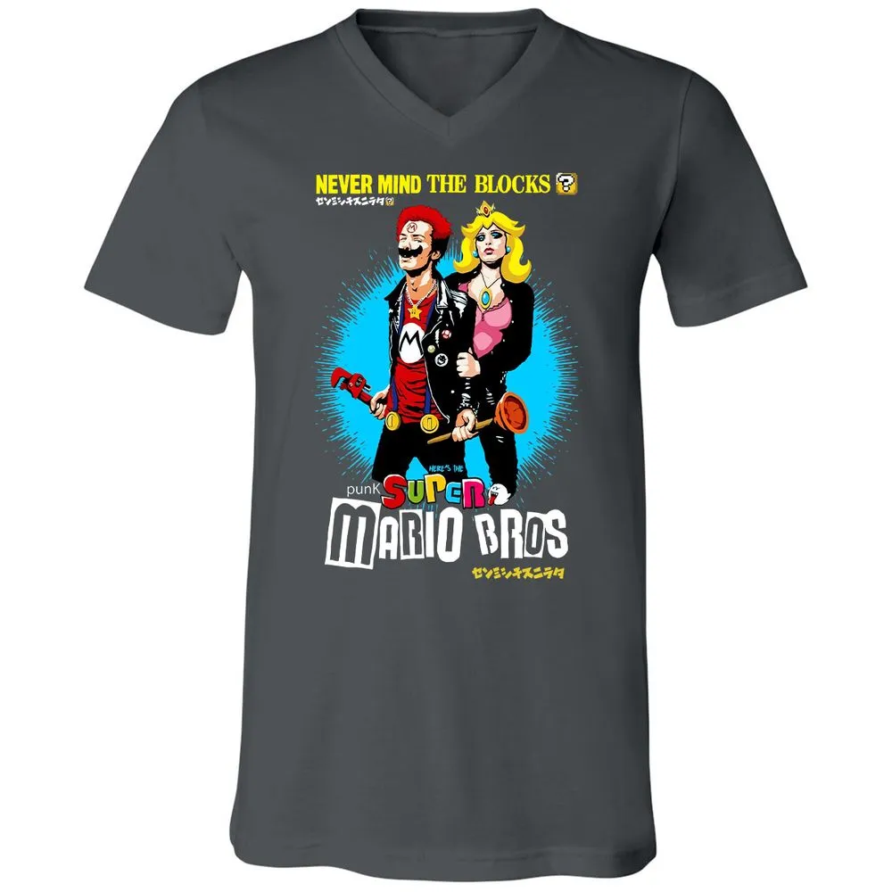 Unisex V-Neck T-Shirt - M14NDN74 - Asphalt - 12