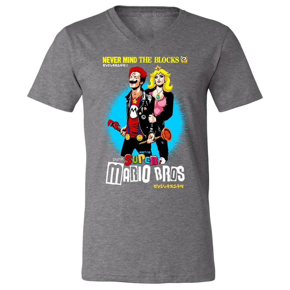Unisex V-Neck T-Shirt - M14NDN74 - Deep Heather - 13
