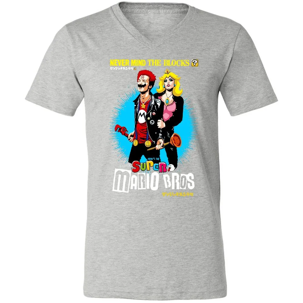 Unisex V-Neck T-Shirt - M14NDN74 - Athletic Heather - 7