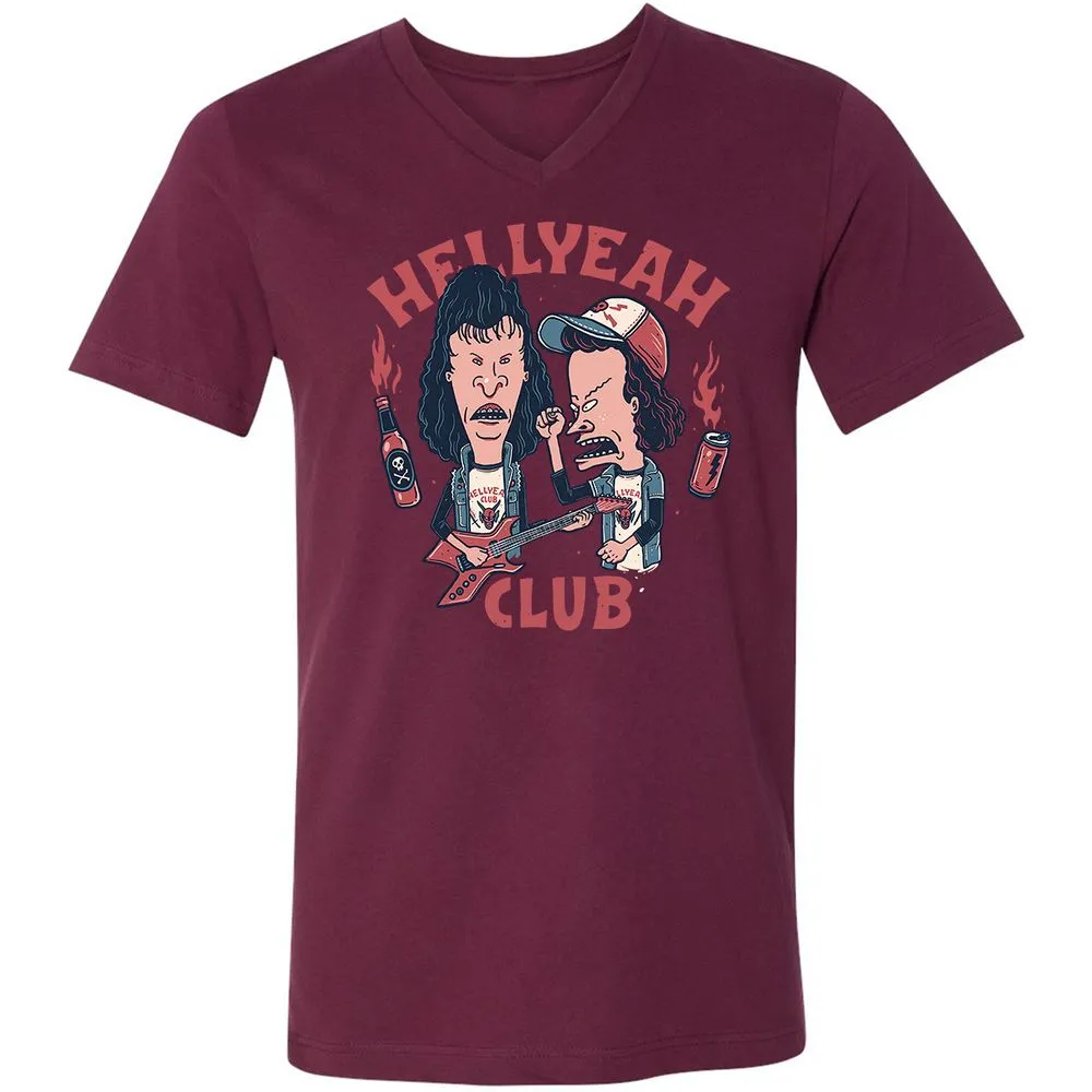 Unisex V-Neck T-Shirt - WTR1WHH9 - Maroon - 6