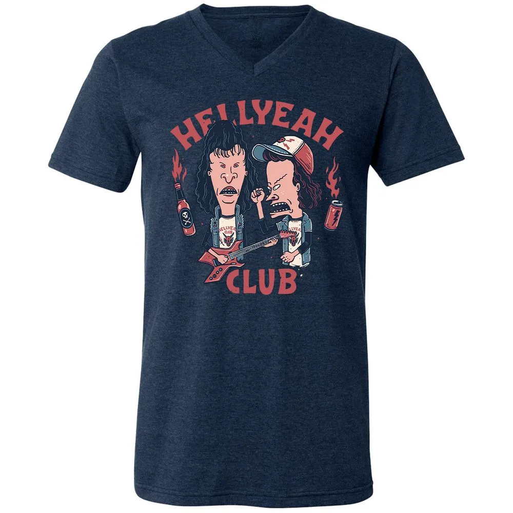 Unisex V-Neck T-Shirt - WTR1WHH9 - Heather Navy - 15