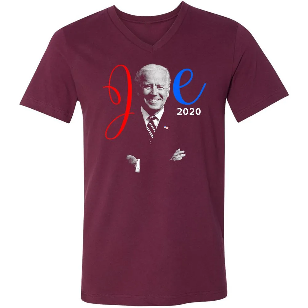 Unisex V-Neck T-Shirt - LHSJR4FR - Maroon - 6