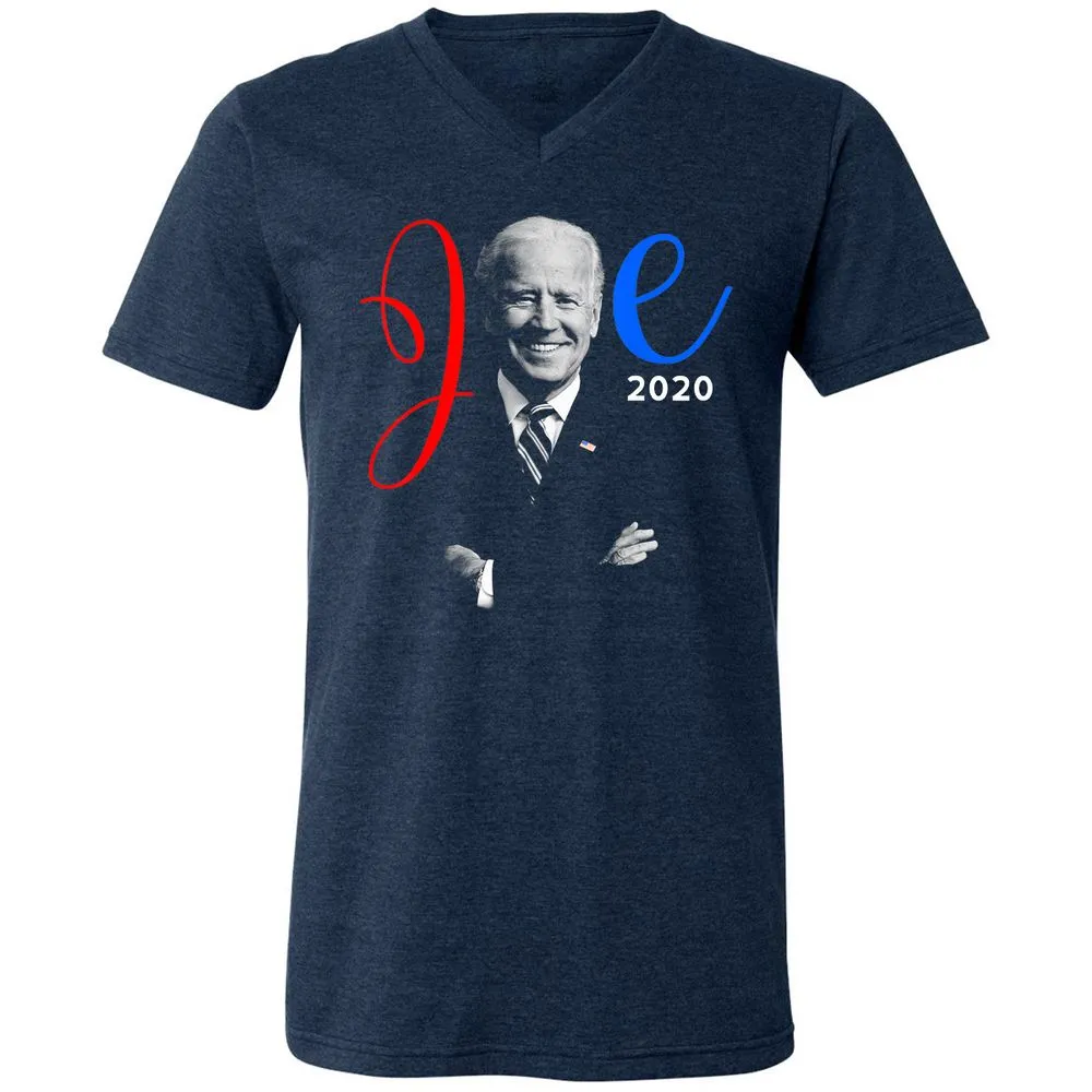Unisex V-Neck T-Shirt - LHSJR4FR - Heather Navy - 15