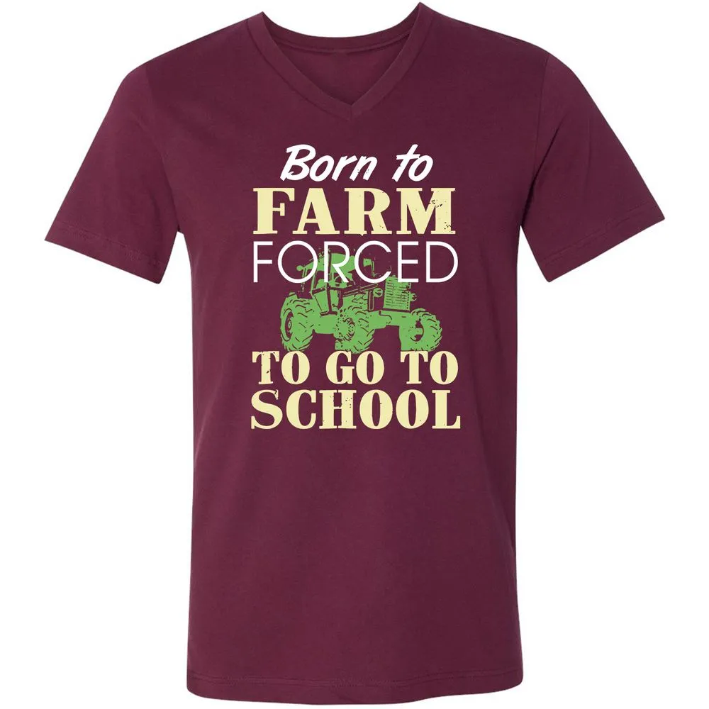 Unisex V-Neck T-Shirt - Z6YABT49 - Maroon - 6