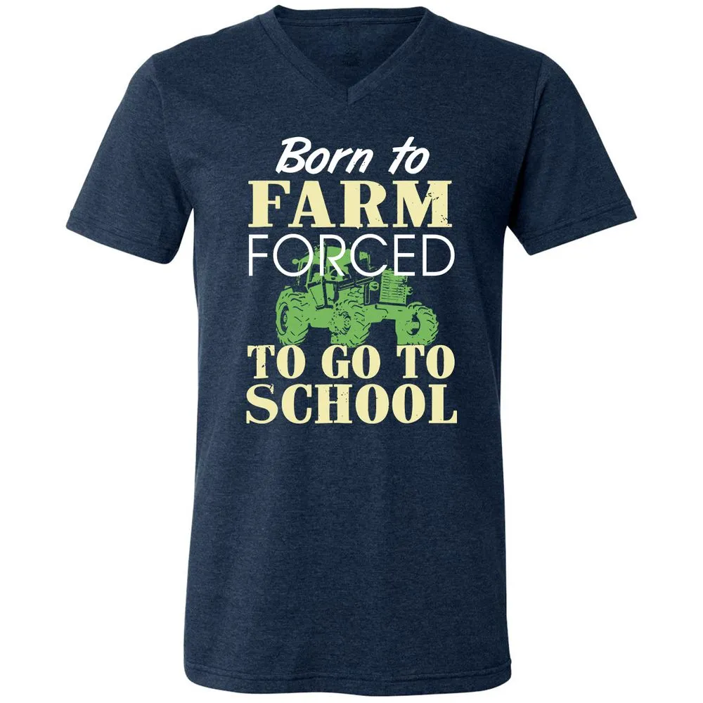 Unisex V-Neck T-Shirt - Z6YABT49 - Heather Navy - 15