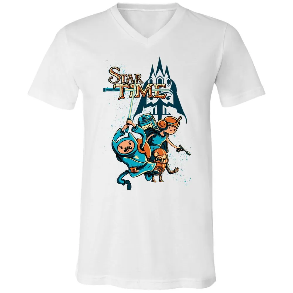 Unisex V-Neck T-Shirt - EL2NDQ5K - White - 5