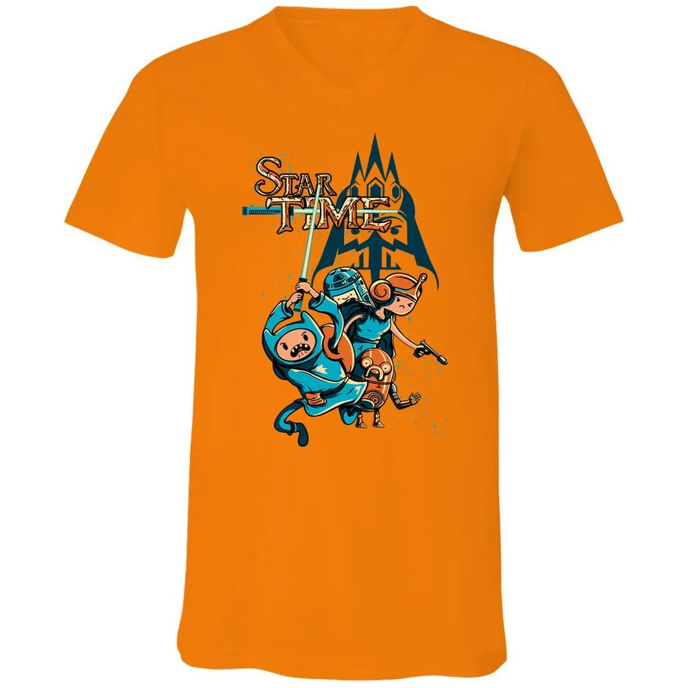 Unisex V-Neck T-Shirt - EL2NDQ5K - Orange - 11