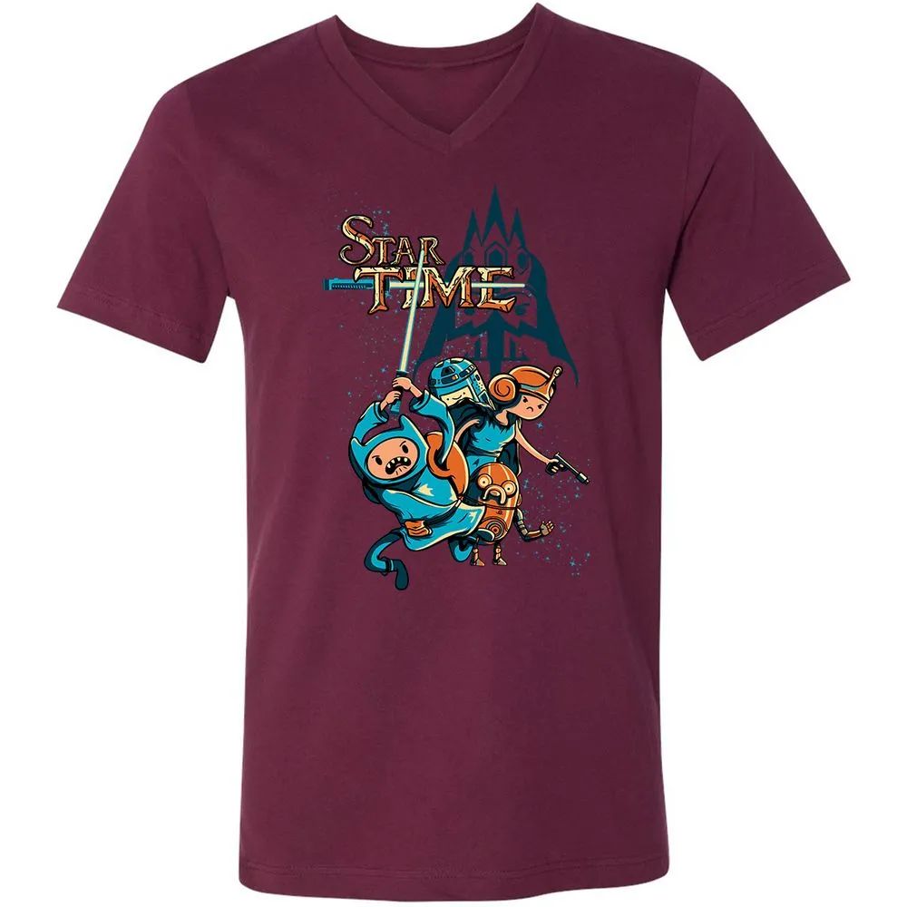 Unisex V-Neck T-Shirt - EL2NDQ5K - Maroon - 6